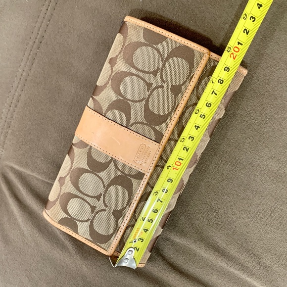 Tan Coach Signature Tote with Checkbook Wallet - Picture 6 of 10